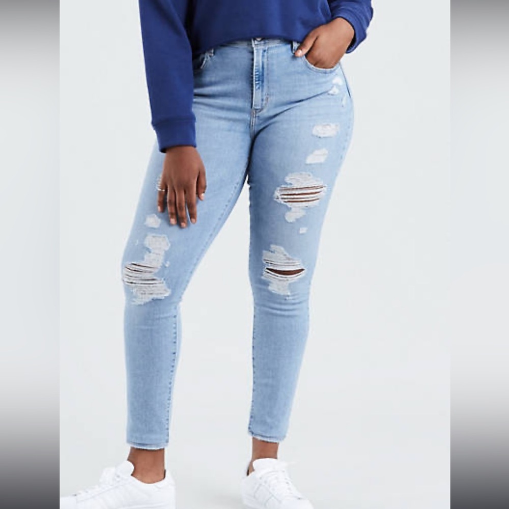 Levi’s 721 High Rise Ripped Skinny jeans size 27 - Picture 4 of 9
